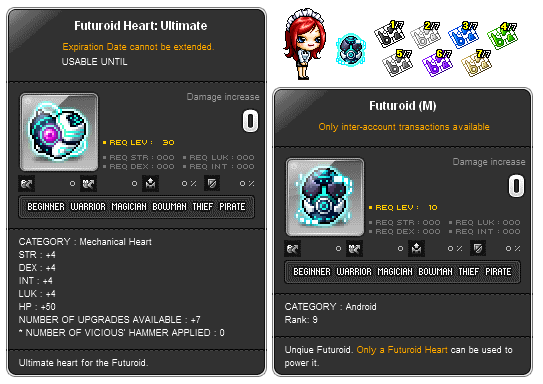 maplestory do fantastical android hearts expire