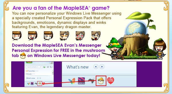Download the MapleSEA Evan's Messenger Personal Expression for Free