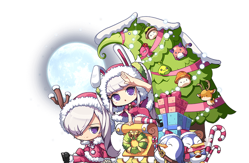 Orchid and Lotus Christmas Illustration