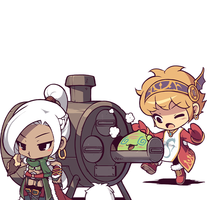 Xmas Aran and Evan Illustration