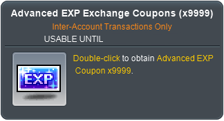 Advanced EXP Exchange Coupons (x9999)