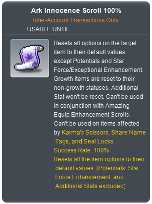 Ark Innocence Scroll 100%