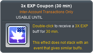 3x EXP Coupon (30 Minutes)
