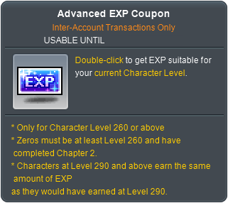 Advanced EXP Coupon